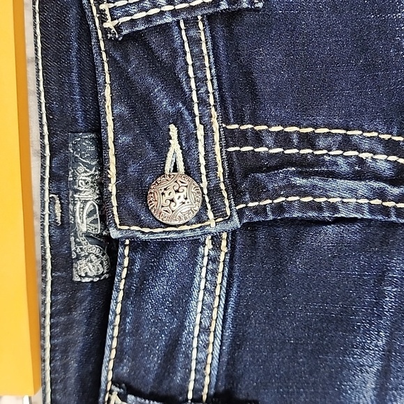 Silver Jeans Suki Mid Rise Straight Leg Dark Blue Wash 29W - Picture 6 of 16